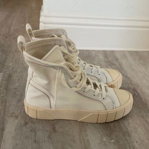 Zara Off-White High Top Sneakers